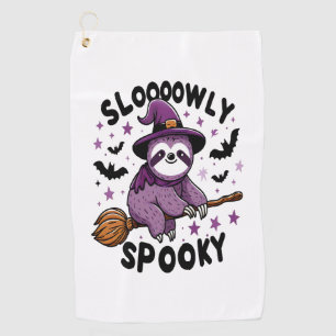 Cute Sloth Happy Halloween (2) Golf Towel