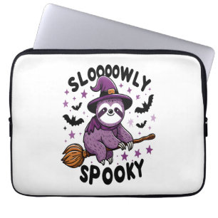 Cute Sloth Happy Halloween (2) Laptop Sleeve