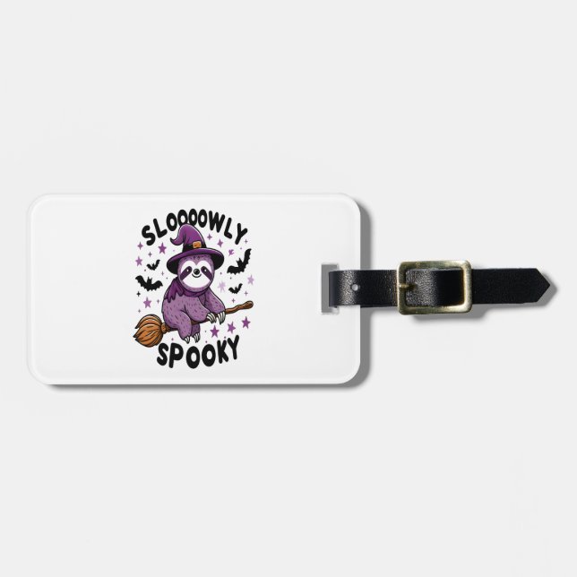 Cute Sloth Happy Halloween (2) Luggage Tag (Front Horizontal)