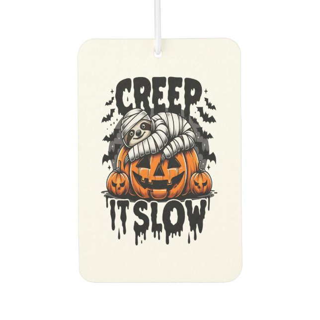 Cute Sloth Happy Halloween Car Air Freshener (Front)