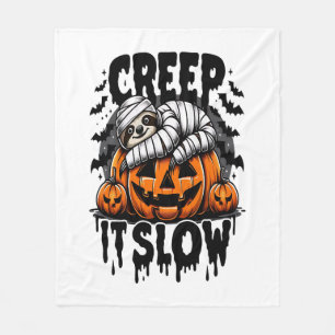 Cute Sloth Happy Halloween Fleece Blanket