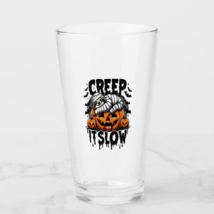 Cute Sloth Happy Halloween Glass