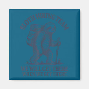 Cute Sloth Hiking Magnet