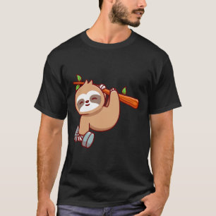 Cute Sloth Holding Dumbbell T-Shirt