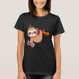 Cute Sloth Holding Dumbbell T-Shirt