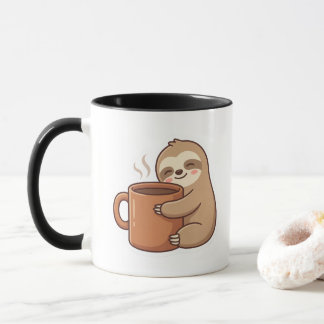 Cute Sloth Hugging Coffee Mug | Funny Morning Cup