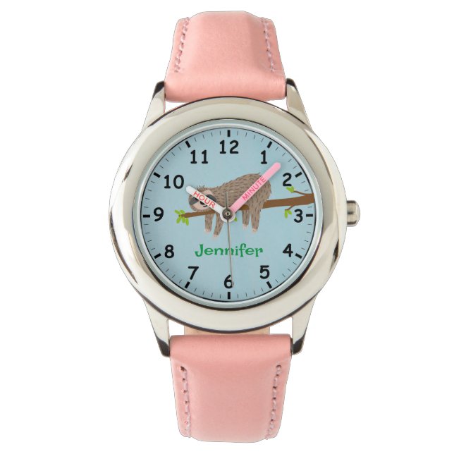 Cute Sloth Just Hangin' Around Watch (Front)