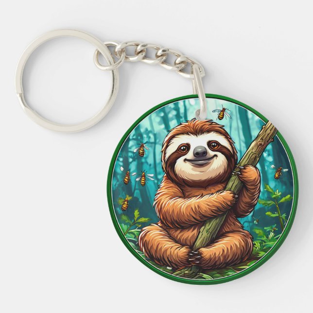 Cute Sloth Key Ring (Front)