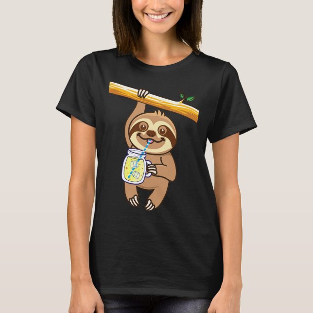 Cute Sloth Lemonade T-Shirt (Front)