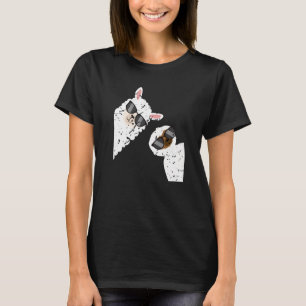 Cute Sloth Llama Hiding Funny Animal Pet Sloths Al T-Shirt