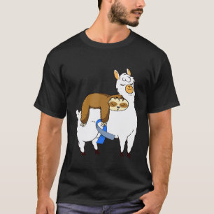 Cute Sloth Llama Type 1 T1D Diabetes Awareness T-Shirt