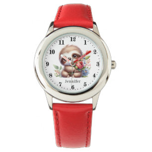 Cute sloth lovers add name  watch