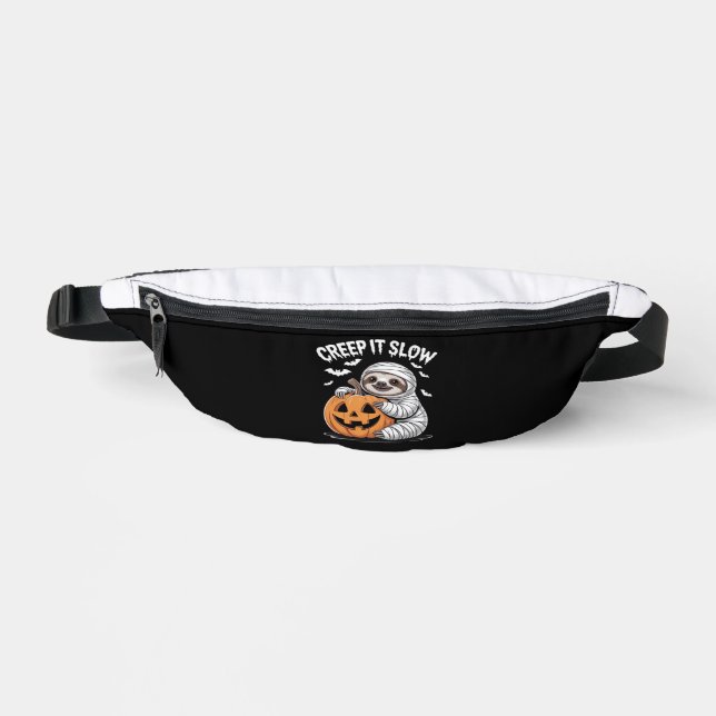 Cute Sloth Lovers Funny Halloween Pumpkin Essentia Bum Bags (Front)