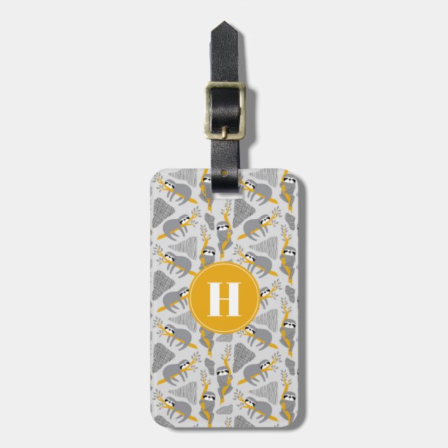 Cute Sloth Luggage Tag (Front Vertical)