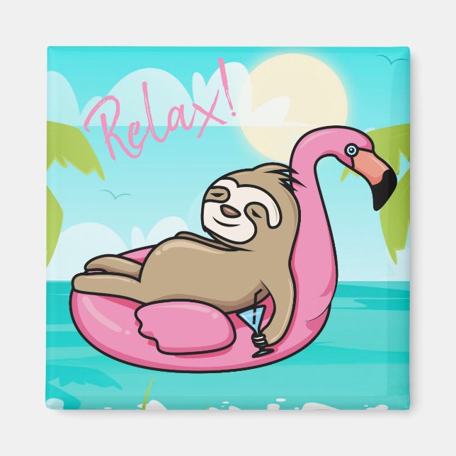Cute Sloth Magnet (Front)