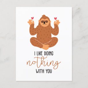 Cute Sloth Meditating  Postcard