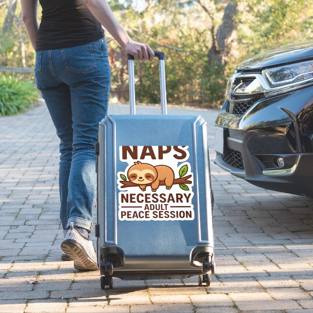 Cute Sloth Naps – Necessary Adult Peace Session Cl (Suitcase Insitu)