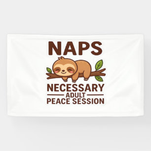 Cute Sloth Naps – Necessary Adult Peace Session Cl Banner