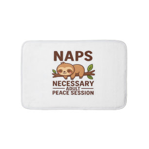 Cute Sloth Naps – Necessary Adult Peace Session Cl Bath Mat