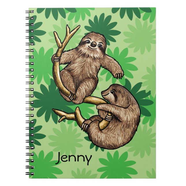 Cute Sloth Notebook (Front)