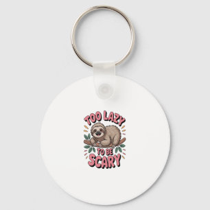 Cute Sloth on Branch with Playful Key Ring