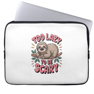 Cute Sloth on Branch with Playful Laptop Sleeve
