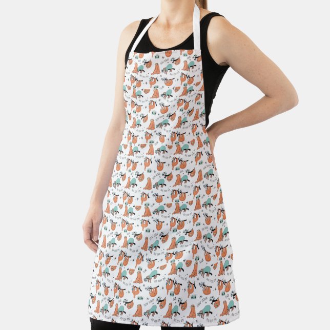 Cute Sloth Pattern Apron (Insitu)