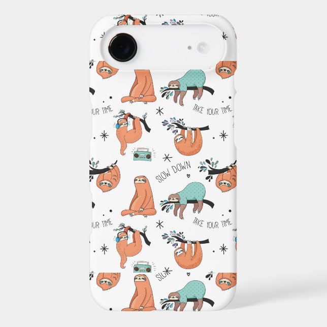 Cute Sloth Pattern Case-Mate Samsung Galaxy Case (Back)