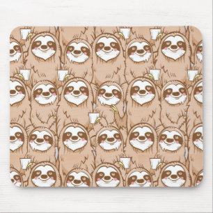 Cute Sloth Pattern Mouse Mat