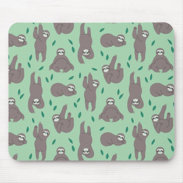 Cute Sloth Pattern Mouse Mat (Front)