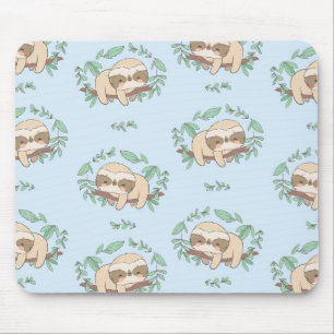 Cute Sloth Pattern Mouse Mat