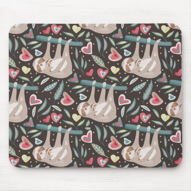 Cute Sloth Pattern Mouse Mat (Front)
