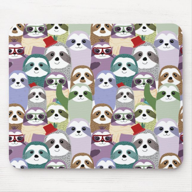 Cute Sloth Pattern Mouse Mat (Front)