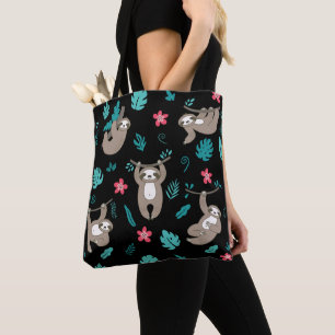 Cute Sloth Patterns, Gift For Sloth Lover Tote Bag