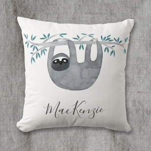 Cute Sloth Personalised Cushion