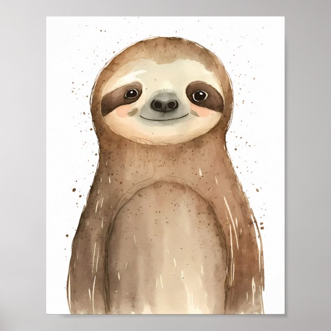 Cute Sloth Poster (Front)