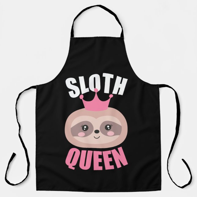 Cute Sloth Queen Apron (Front)