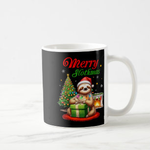 Cute Sloth Santa Christmas Merry Slothmas Slo Ho H Coffee Mug