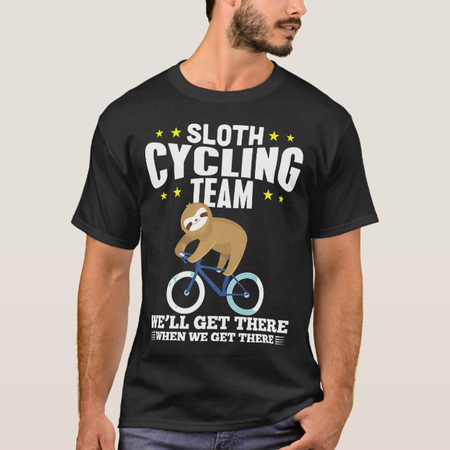 Cute Sloth Shirts Cycling Team Funny Lazy Sports M (Front)