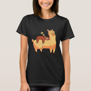 Cute sloth sleeping on top of a llama Cute Graphi