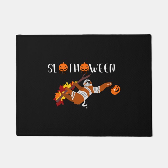 Cute sloth Slothoween Halloween costume Doormat (Front)