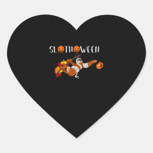 Cute sloth Slothoween Halloween costume Heart Sticker
