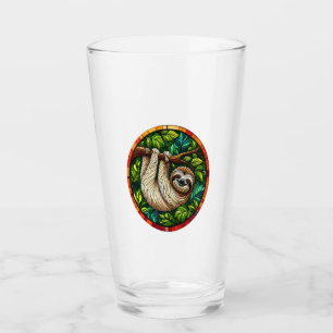 Cute Sloth Stained Glass Ornament