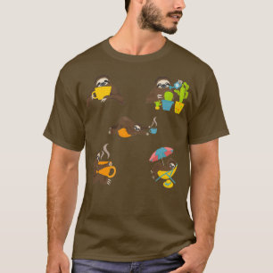 cute sloth sticker packs cute animal sticker packs T-Shirt