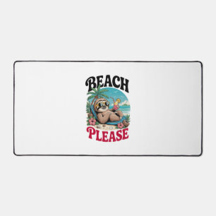 Cute Sloth Summertime Desk Mat