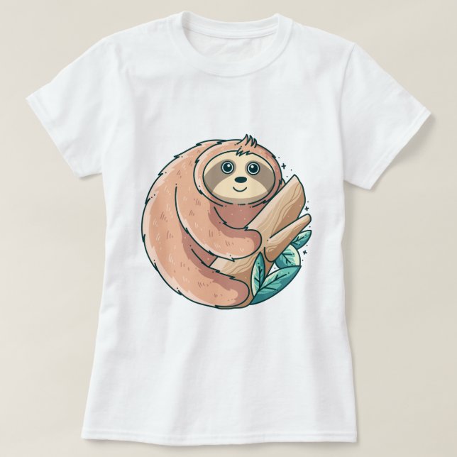 Cute Sloth T-Shirt (Design Front)