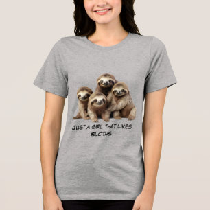 Cute sloth T-Shirt Tri-Blend Shirt