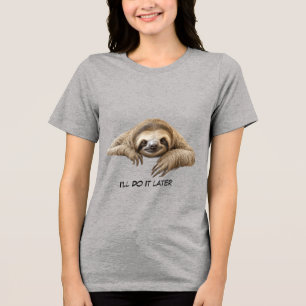Cute sloth Tri-Blend shirt