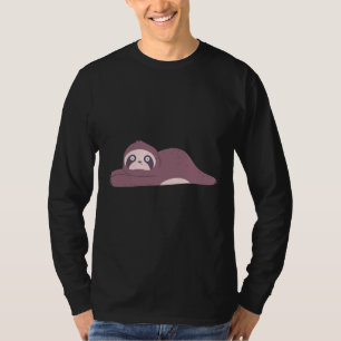Cute Sloth Vector Sticker Illustration T-Shirt