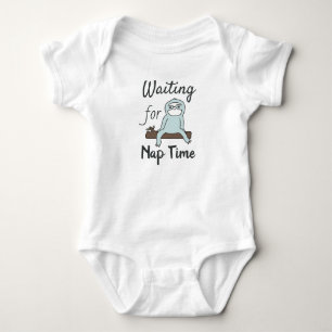 Cute Sloth Waiting for Nap Time Baby Bodysuit